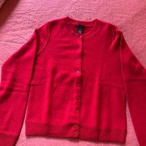 Red Cashmere cardigan in size Large